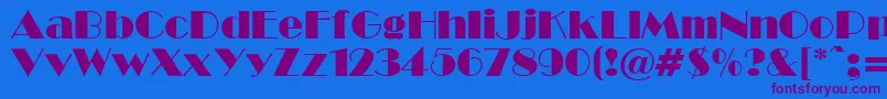 BwR Font – Purple Fonts on Blue Background