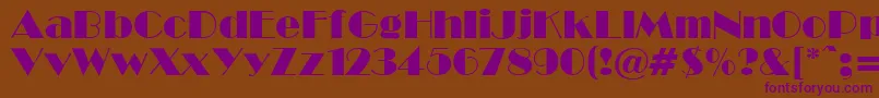 BwR Font – Purple Fonts on Brown Background
