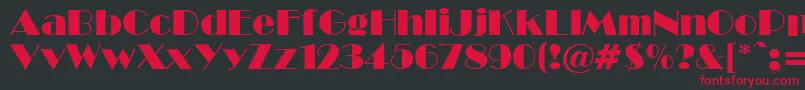 BwR Font – Red Fonts on Black Background