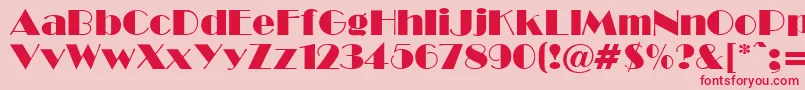 BwR Font – Red Fonts on Pink Background