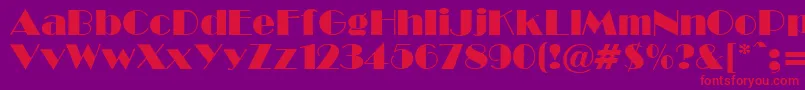 BwR Font – Red Fonts on Purple Background