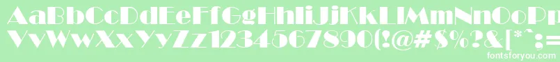 BwR Font – White Fonts on Green Background