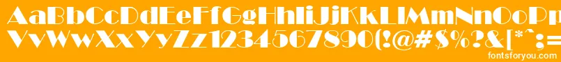Шрифт BwR – белые шрифты на оранжевом фоне
