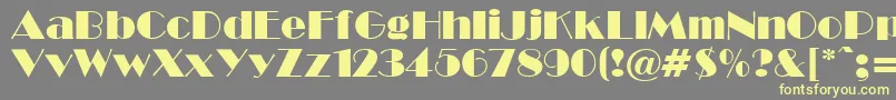 BwR-fontti – keltaiset fontit harmaalla taustalla