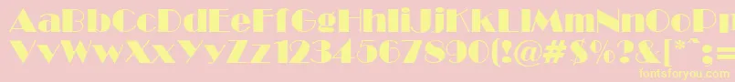 BwR Font – Yellow Fonts on Pink Background