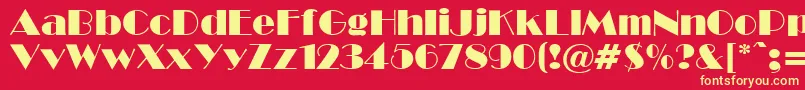 BwR Font – Yellow Fonts on Red Background