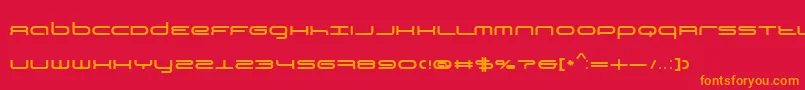 フォントBn3rdPlace – 赤い背景にオレンジの文字