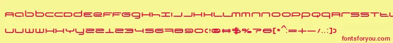 Bn3rdPlace Font – Red Fonts on Yellow Background