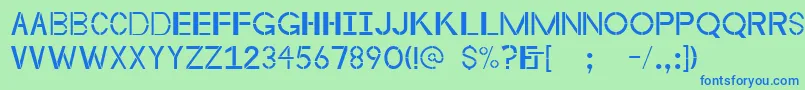 Шрифт Byzantineempire – синие шрифты на зелёном фоне