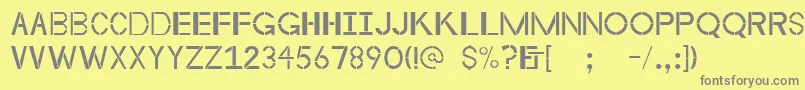 フォントByzantineempire – 黄色の背景に灰色の文字