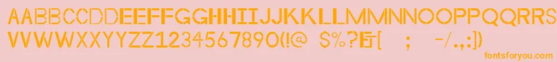 Byzantineempire Font – Orange Fonts on Pink Background