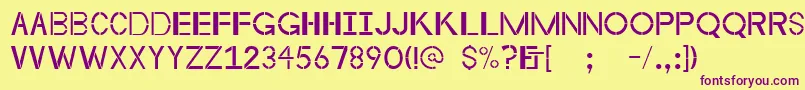 Byzantineempire Font – Purple Fonts on Yellow Background