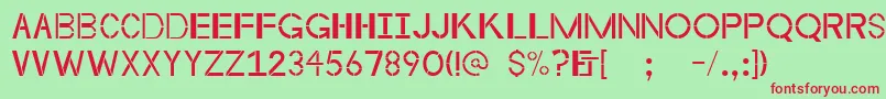 フォントByzantineempire – 赤い文字の緑の背景