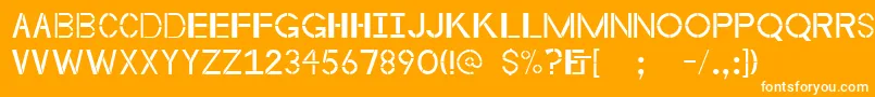 Byzantineempire Font – White Fonts on Orange Background