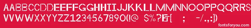 フォントByzantineempire – 赤い背景に白い文字