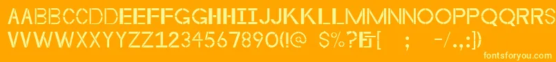 フォントByzantineempire – オレンジの背景に黄色の文字