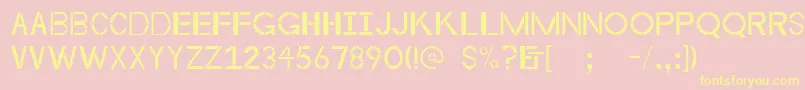 Byzantineempire Font – Yellow Fonts on Pink Background