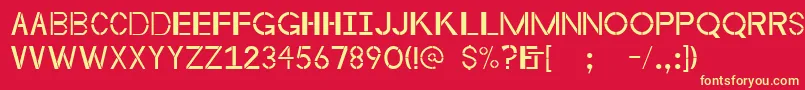 Byzantineempire-Schriftart – Gelbe Schriften auf rotem Hintergrund