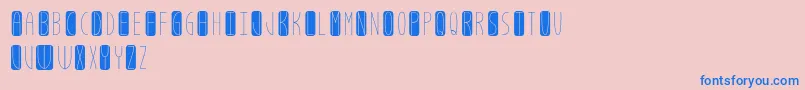 Estellacello Font – Blue Fonts on Pink Background