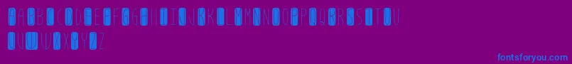 Estellacello Font – Blue Fonts on Purple Background