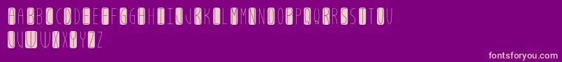 Estellacello Font – Pink Fonts on Purple Background