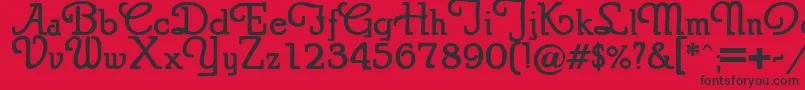 PuritanSwashBold Font – Black Fonts on Red Background
