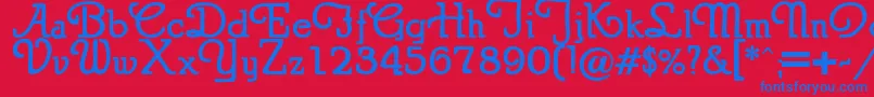 PuritanSwashBold Font – Blue Fonts on Red Background