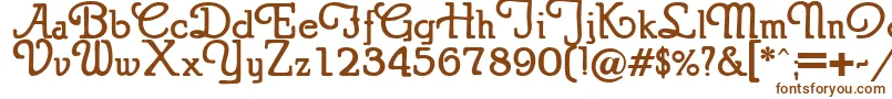 PuritanSwashBold Font – Brown Fonts on White Background