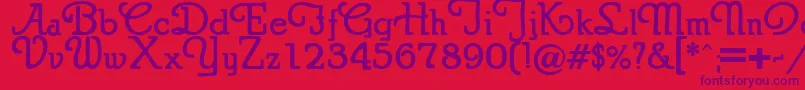 PuritanSwashBold Font – Purple Fonts on Red Background