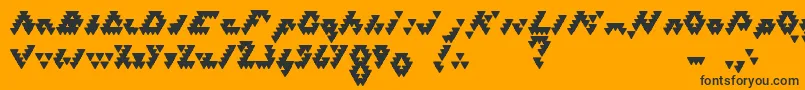 BizarLovedTriangles Font – Black Fonts on Orange Background