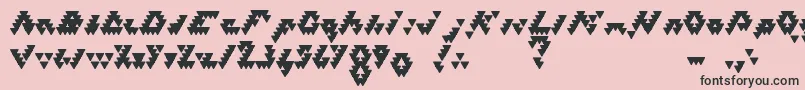 フォントBizarLovedTriangles – ピンクの背景に黒い文字