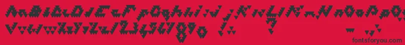 BizarLovedTriangles Font – Black Fonts on Red Background