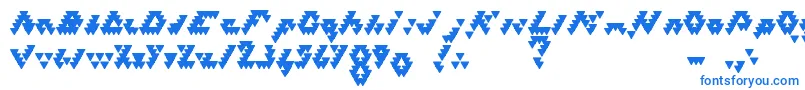 フォントBizarLovedTriangles – 白い背景に青い文字