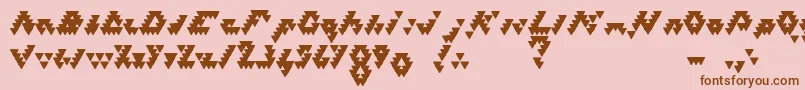 BizarLovedTriangles Font – Brown Fonts on Pink Background