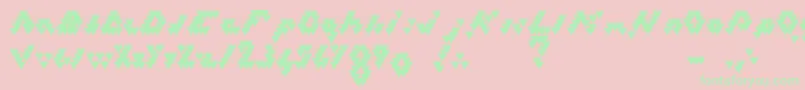 BizarLovedTriangles Font – Green Fonts on Pink Background