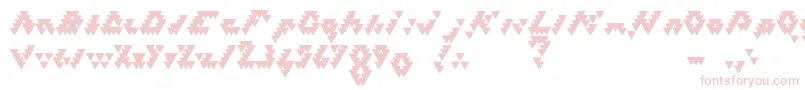 fuente BizarLovedTriangles – Fuentes Rosadas Sobre Fondo Blanco