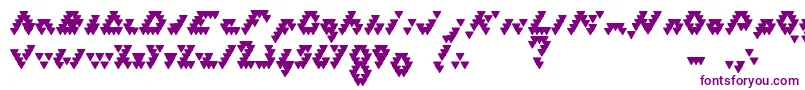 BizarLovedTriangles Font – Purple Fonts on White Background