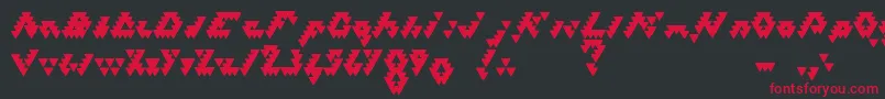 BizarLovedTriangles Font – Red Fonts on Black Background