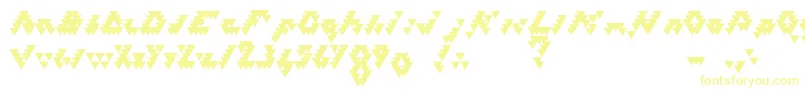 BizarLovedTriangles Font – Yellow Fonts on White Background