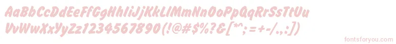 Brushhandnew Font – Pink Fonts on White Background