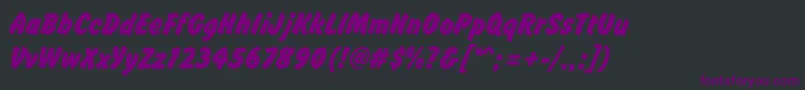 フォントBrushhandnew – 黒い背景に紫のフォント