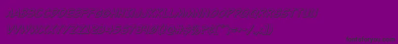 Buddychampion3Dital Font – Black Fonts on Purple Background