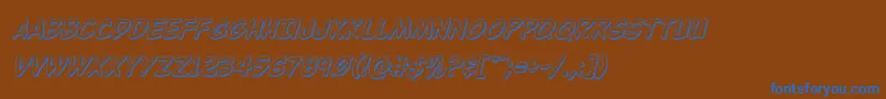 Buddychampion3Dital Font – Blue Fonts on Brown Background