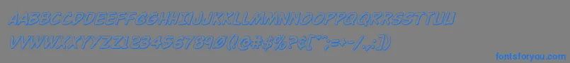 Buddychampion3Dital-Schriftart – Blaue Schriften auf grauem Hintergrund