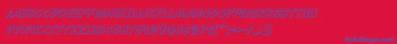 Buddychampion3Dital Font – Blue Fonts on Red Background