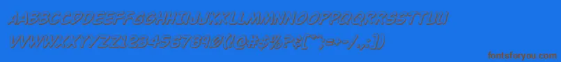 Buddychampion3Dital Font – Brown Fonts on Blue Background