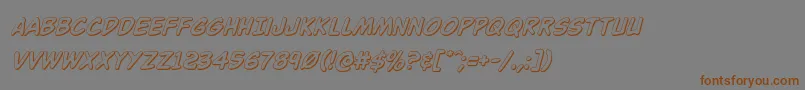 Buddychampion3Dital Font – Brown Fonts on Gray Background