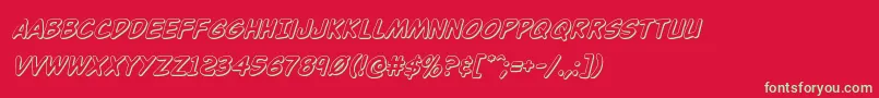 Buddychampion3Dital Font – Green Fonts on Red Background