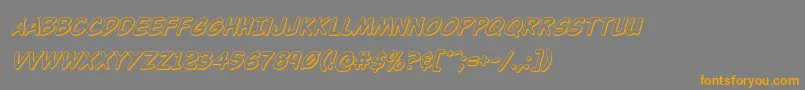 Buddychampion3Dital Font – Orange Fonts on Gray Background