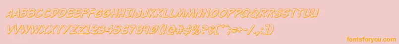 Buddychampion3Dital Font – Orange Fonts on Pink Background